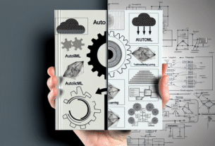 **alt_text:** A split cover image contrasting AutoML's simplicity with traditional ML's complexity, aimed at IT pros.