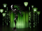 alt_text: Cover for "AI-Powered Cyber Attacks" featuring a menacing AI, binary code, and defense icons.