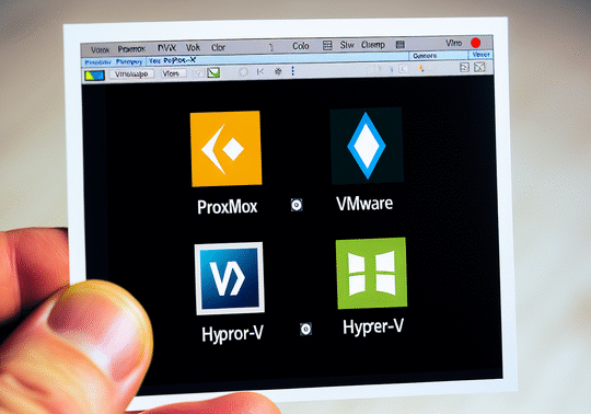 alt_text: A cover image comparing Proxmox, VMware, and Hyper-V with distinct logos and color themes.
